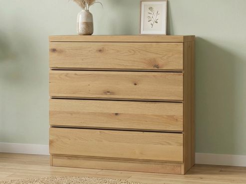 Wildeichenkommode Hell „Patrizia“ mit 4 Laden