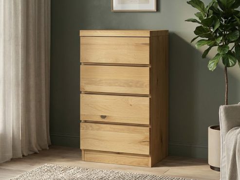 Wildeichenkommode Hell „Patrizia“ mit 4 Laden