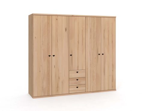 Drehtürenschrank „Romana“ Kernbuche 5-türig