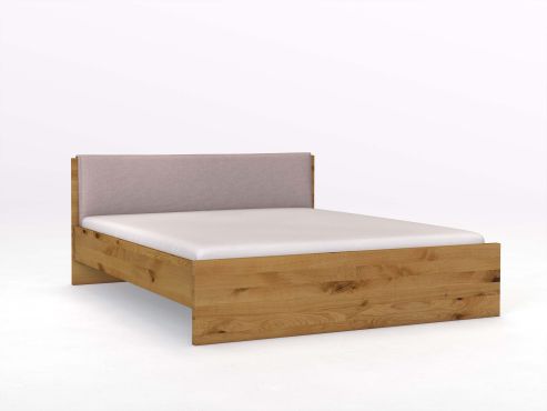 Bett „Raphaela“ Wildeiche mit Polsterkopfteil