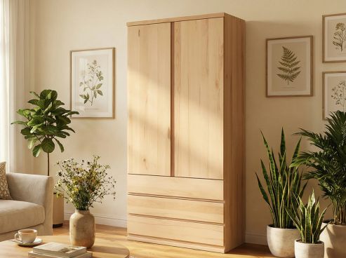 Drehtürenschrank „Romana“ Kernbuche 2-türig