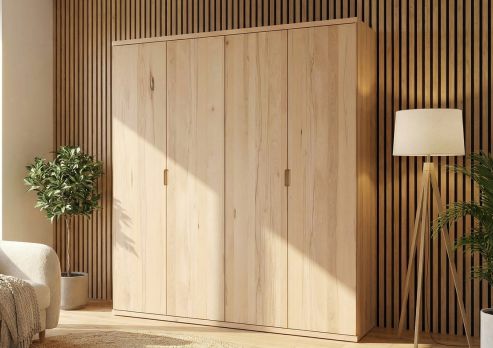 Drehtürenschrank „Romana“ Kernbuche 4-türig