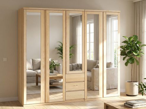 Drehtürenschrank „Sandra“ Esche 5-türig