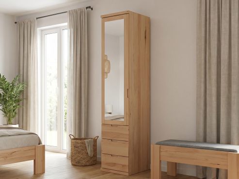 Drehtürenschrank „Sandra“ Kernbuche 1-türig