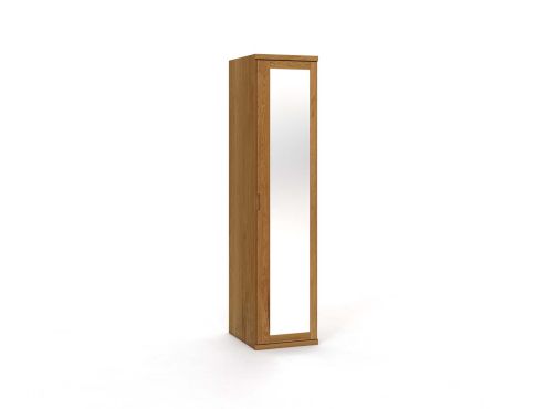 Eichenschrank „Sandra“, 1-türig, Höhe 220 cm, Griffausführung „Lukas“,  Türanschlag rechts