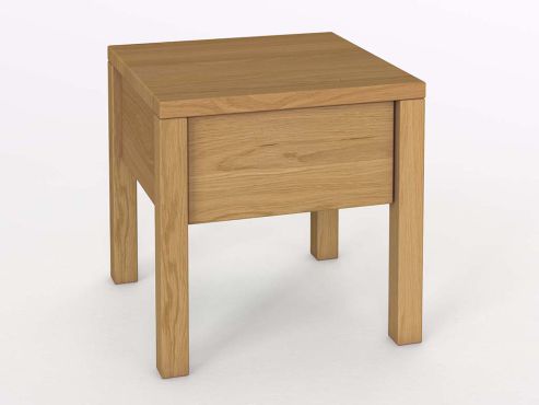 Nachttisch aus Zirbenholz mit Lade