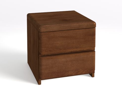 Nachttisch „Tom“ Kernbuche Dunkel 2 Laden