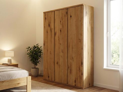 Drehtürenschrank „Valentin“ Wildeiche 3-türig