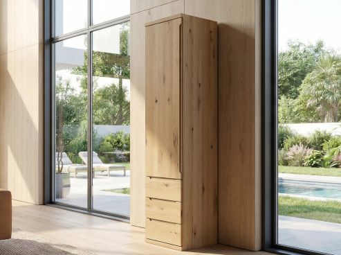 Drehtürenschrank „Valentin“ Wildeiche Hell 1-türig