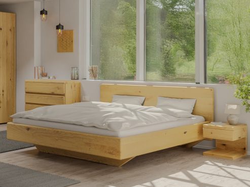 Wildeichenbett Hell „Valentina“ in 180 x 200 cm
