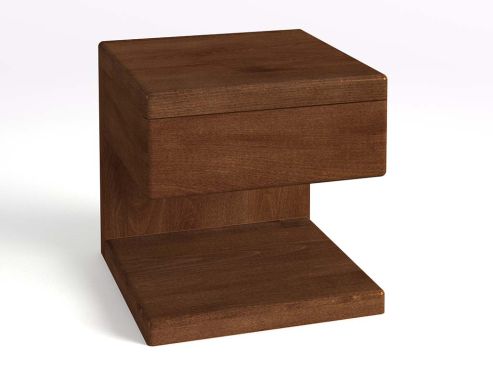 Nachttisch aus Zirbenholz mit Lade