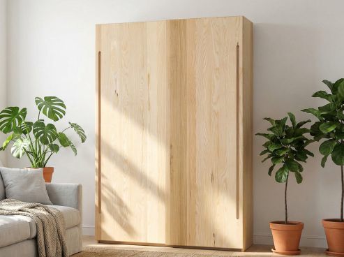 Eschenschrank „Viktor", 2-türig, Höhe 220 cm, Griff C