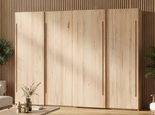 Schiebetürenschrank aus Kernbuche „Viktor“ 4-türig