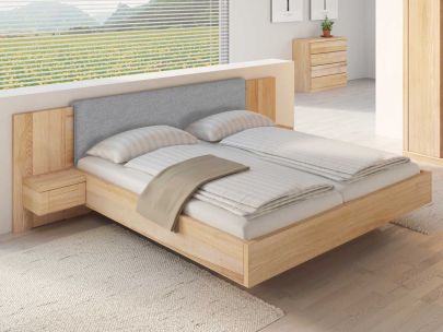 Eschenbett „Susanne“ mit Polsterkopfteil