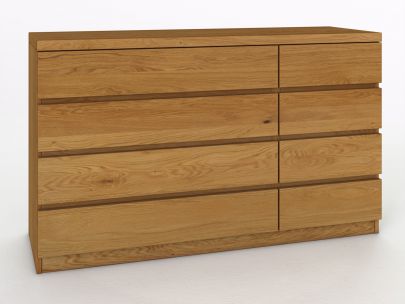 Massivholzkommode „Alois“ 150 cm mit großen Schubladen links und kleinen Schubladen rechts