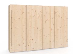 Schiebetürenschrank aus Zirbe „Ludwig“ 4-türig