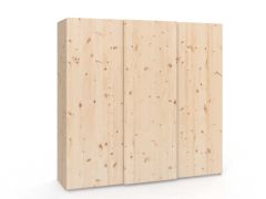 Schiebetürenschrank aus Zirbe „Viktor“ 3-türig