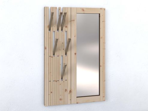 Wandgarderobe aus Zirbenholz