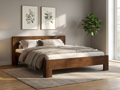 Bett Kernbuche Dunkel „Alois“ 