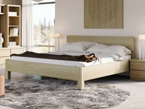 Schlafzimmer mit Kastanienbett "Daniel" 180 x 200 cm