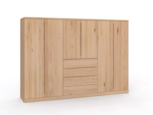Buchenschrank „Ramon“, 6-türig, Höhe 212 cm, mit Schubladen