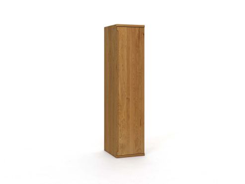 Eichenschrank „Valentin“, 1-türig, Höhe 220 cm, Griffausführung „Lukas“,  Türanschlag rechts