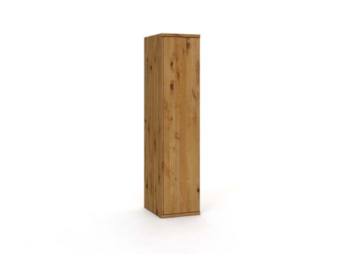 Wildeichenschrank „Valentin“, 1-türig, Höhe 220 cm, Griffausführung „Patrizia“, Türanschlag: rechts