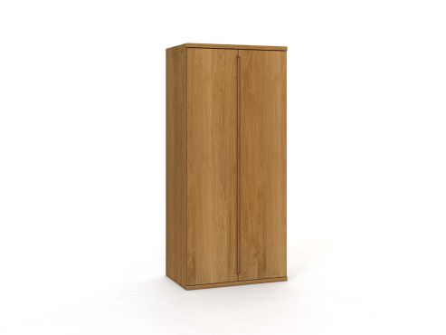 Eichenschrank „Valentin“, 2-türig, Höhe 220 cm, Griffausführung „Lukas“