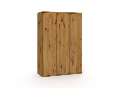 Wildeichenschrank „Valentin“, 3-türig, Höhe 220 cm, Griffausführung „Lukas“