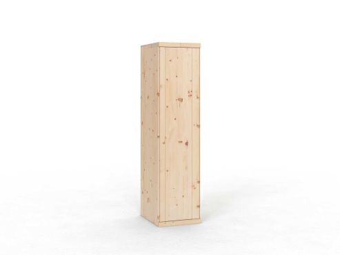Zirbenschrank „Egon“, 1-türig, Höhe 220 cm, Griffausführung „Patrizia“,  Türanschlag links
