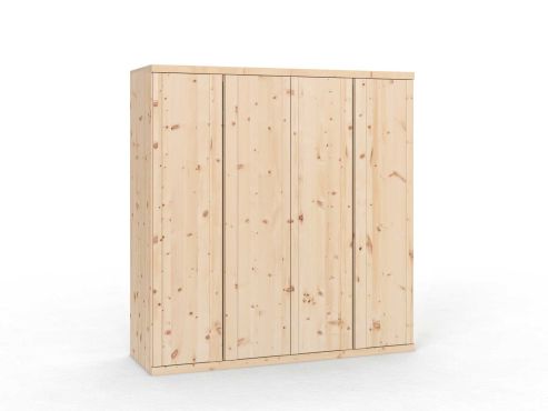 Zirbenschrank „Egon“, 4-türig, Höhe 220 cm, Griffausführung „Patrizia“,  