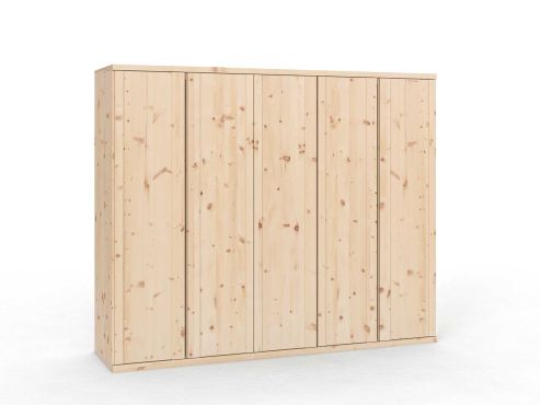 Zirbenschrank „Egon“, 5-türig, Höhe 220 cm, Griffausführung „Patrizia“