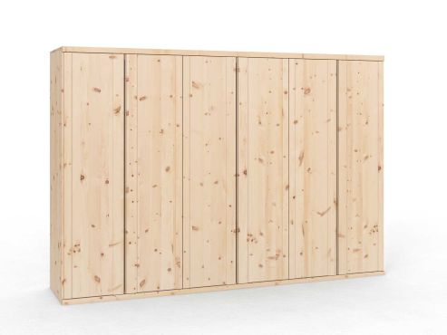 Zirbenschrank „Egon“, 6-türig, Höhe 220 cm, Griffausführung „Patrizia“