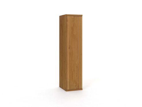 Eichenschrank „Egon“, 1-türig, Höhe 220 cm, Griffausführung „Patrizia“,  Türanschlag rechts