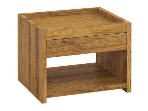 Nachttisch aus Zirbenholz mit Lade