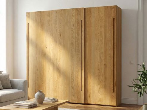 Schiebetürenschrank aus Eiche „Ludwig“ 3-türig