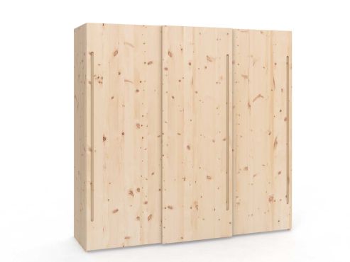 Schiebetürenschrank aus Zirbe „Ludwig“ 3-türig