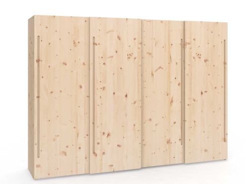Schiebetürenschrank aus Zirbe „Ludwig“ 4-türig