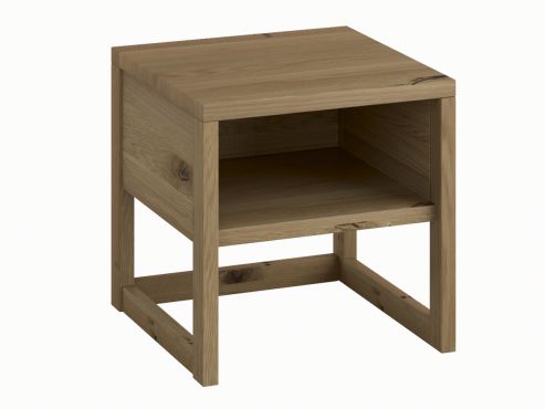 Nachttisch aus Zirbenholz ohne Lade