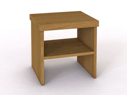 Nachttisch aus Zirbenholz ohne Lade