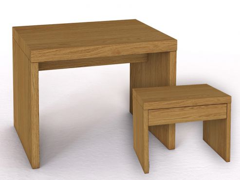 Nachttisch aus Zirbenholz mit Lade