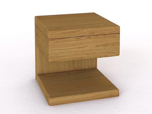 Nachttisch aus Zirbenholz mit Lade