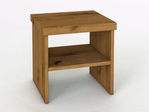 Nachttisch aus Zirbenholz ohne Lade