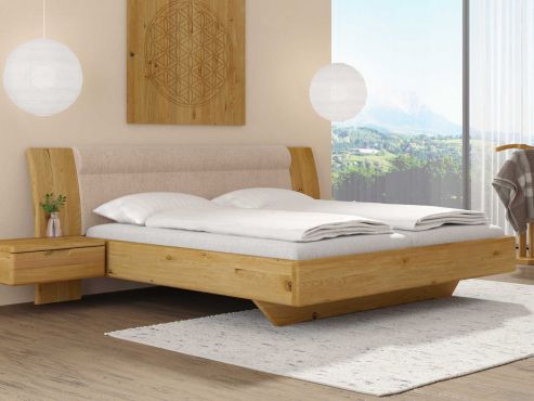 Schlafzimmer aus Massivholz Eiche mit Zirbenbett "Nadine"