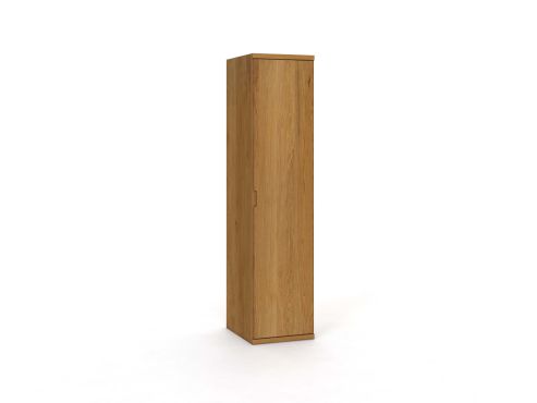 Eichenschrank „Romana“, 1-türig, Höhe 220 cm, Griffausführung „Lukas“,  Türanschlag rechts