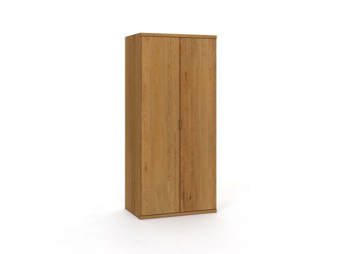 Eichenschrank „Romana“, 2-türig, Höhe 220 cm, Griffausführung „Lukas“