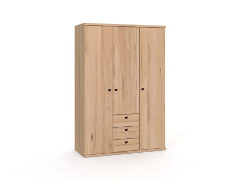 Drehtürenschrank „Romana“ Kernbuche 3-türig