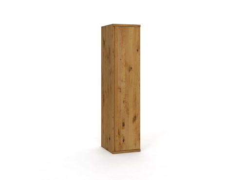 Wildeichenschrank „Romana“, 1-türig, Höhe 220 cm, Griffausführung „Patrizia“, Türanschlag: rechts