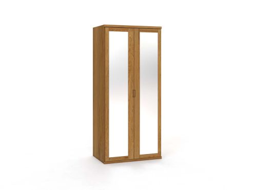 Eichenschrank „Sandra“, 2-türig, Höhe 220 cm, Griffausführung „Lukas"