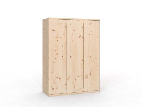 Zirbenschrank „Valentin“, 3-türig, Höhe 220 cm, Griffausführung „Lukas“,  